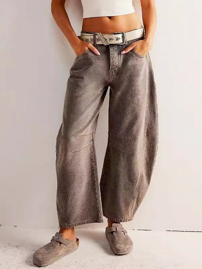 Zillah – Wide Leg Barrel Denim Jeans | High Waist Bukser Dame