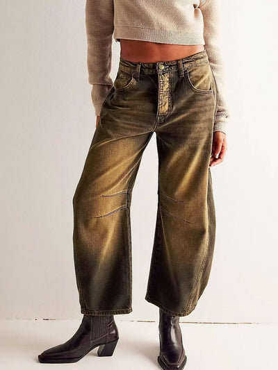 Zillah – Wide Leg Barrel Denim Jeans | High Waist Bukser Dame