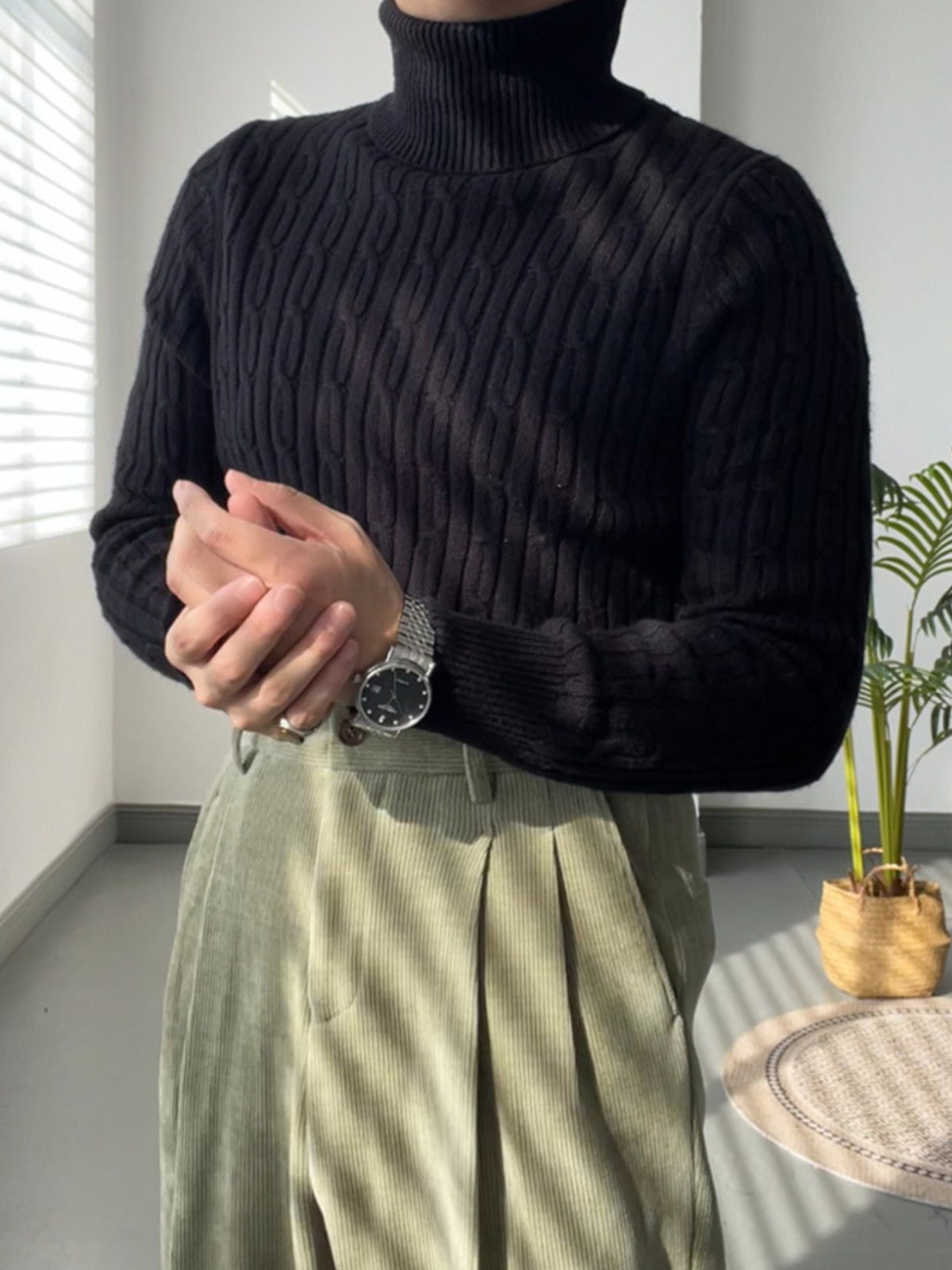 Simon | Herre uld rullekrave – varm rullekrave trøje til vinter