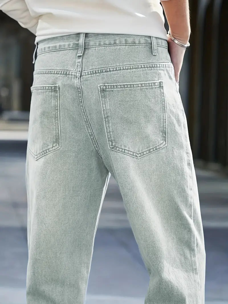 Jonah | Herre Denim Jeans Casual med Lige Ben Bukser Mænd
