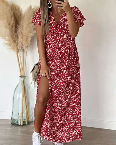 Eva™ | Maxi-jurk met speelse stippenprint – Zomerfavoriet