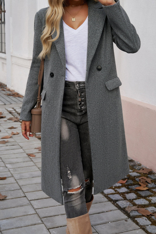 Elegant Blazer Dame Jakke med Knapper