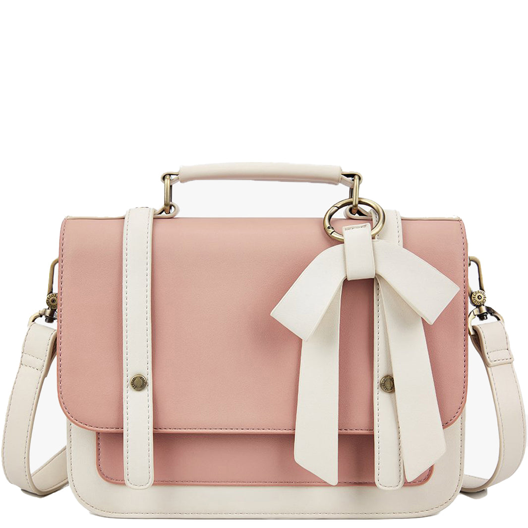 Satchel med Sløjfedetalje - Tidløs Elegance i Sort og Grå