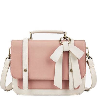 Satchel med Sløjfedetalje - Tidløs Elegance i Sort og Grå