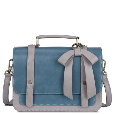 Satchel med Sløjfedetalje - Tidløs Elegance i Sort og Grå