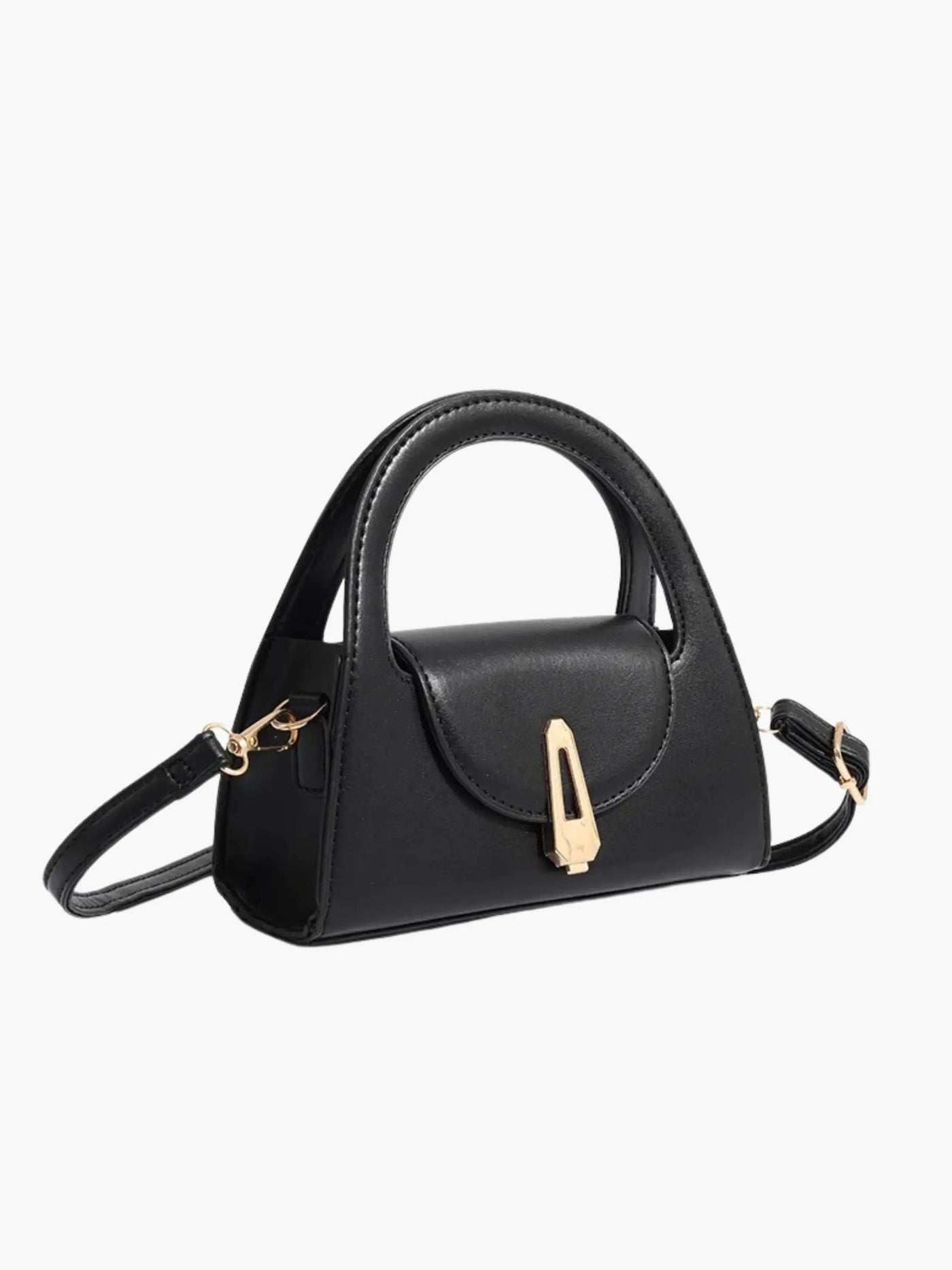 Dagmar – Elegant Sort Mini Læder Skuldertaske