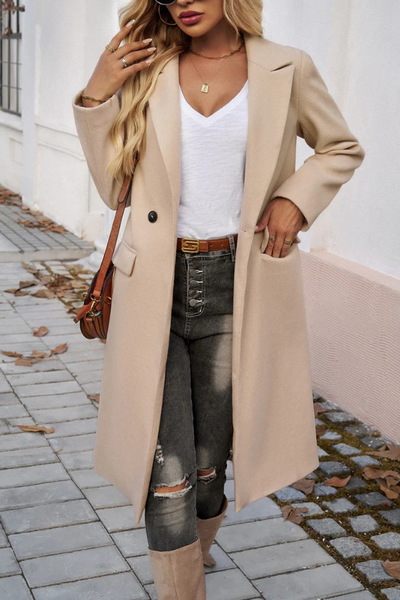 Elegant Blazer Dame Jakke med Knapper