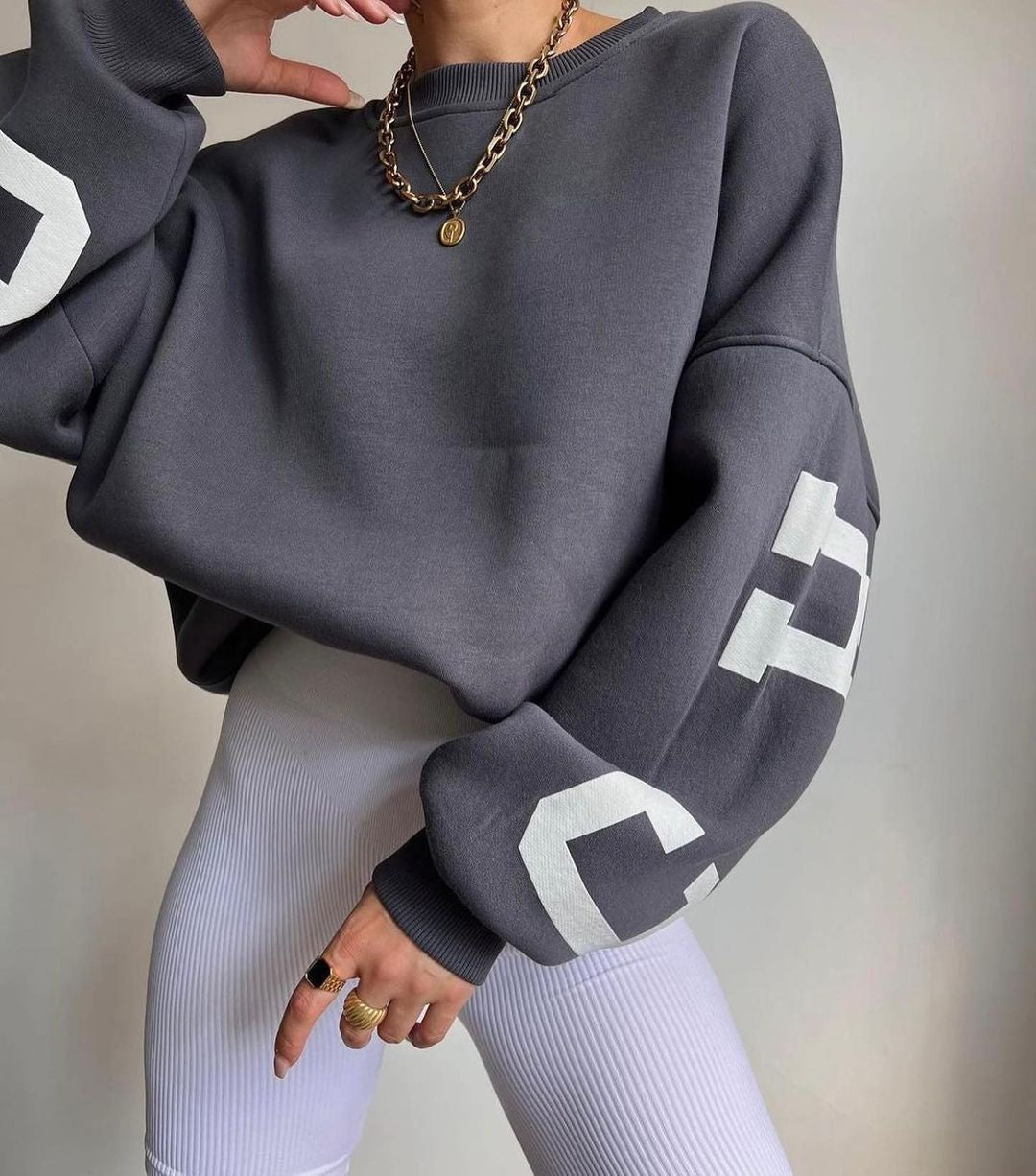 Komfortabel Oversized Sweater til Dame Trøje