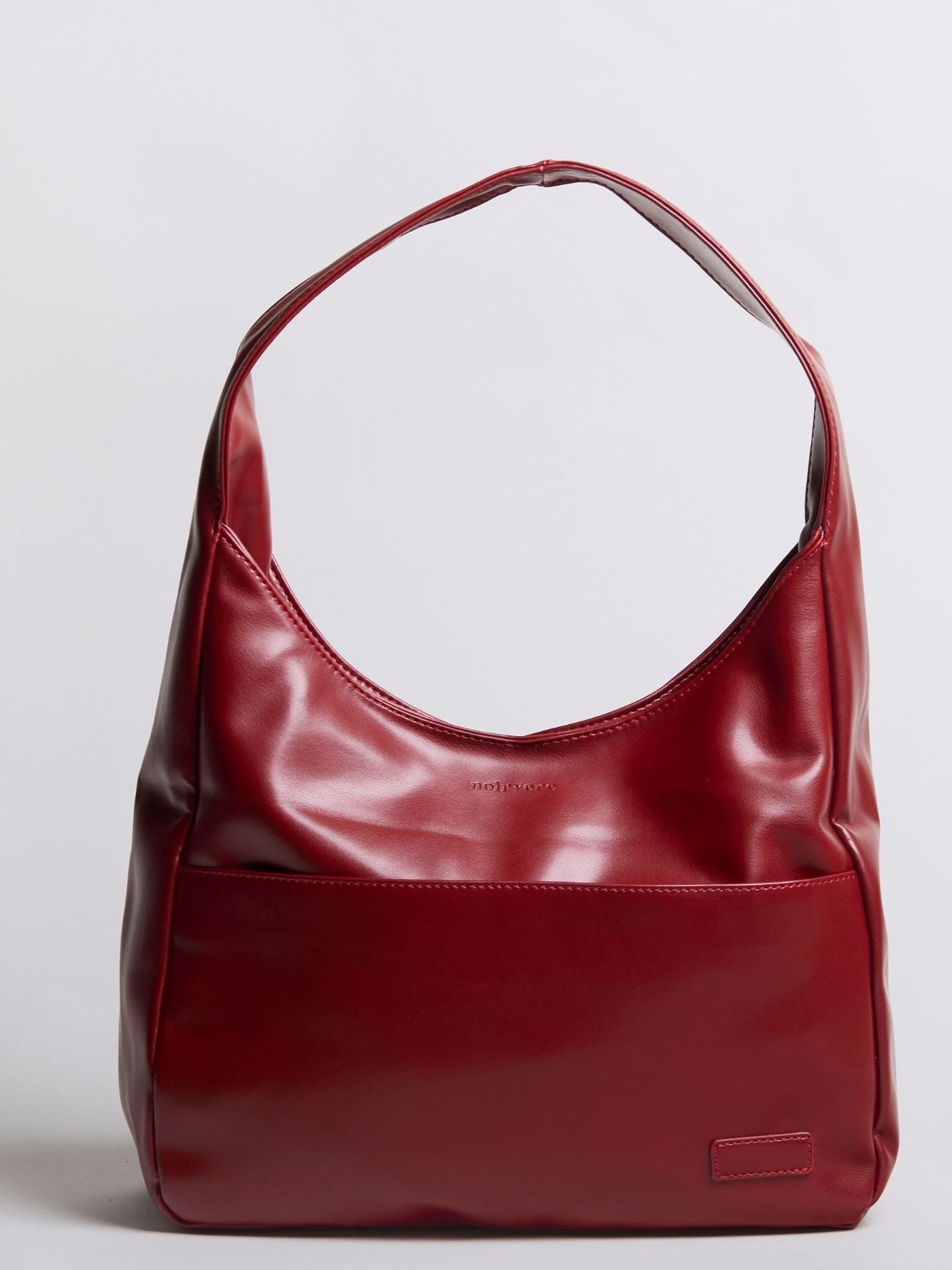 Minimalistisk Vegan Læder Hobo Skuldertaske