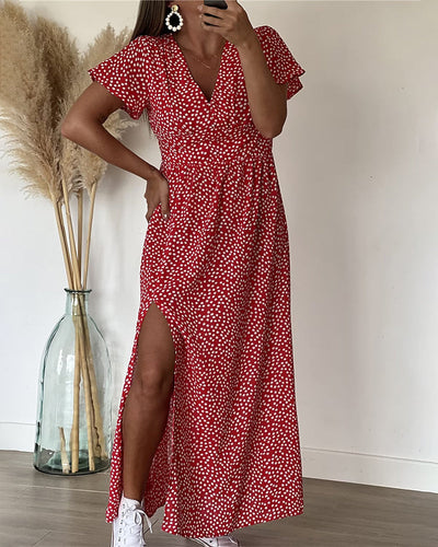 Eva™ | Maxi-jurk met speelse stippenprint – Zomerfavoriet