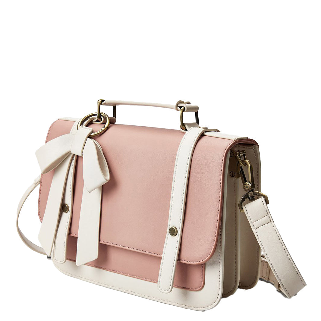 Satchel med Sløjfedetalje - Tidløs Elegance i Sort og Grå