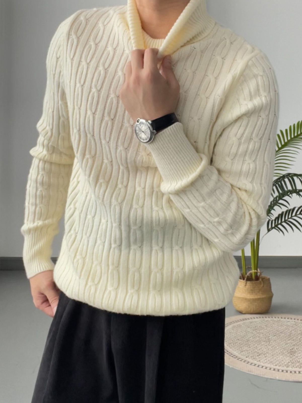 Simon | Herre uld rullekrave – varm rullekrave trøje til vinter