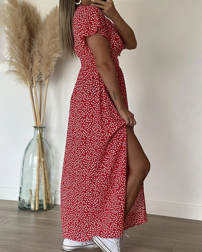 Eva™ | Maxi-jurk met speelse stippenprint – Zomerfavoriet