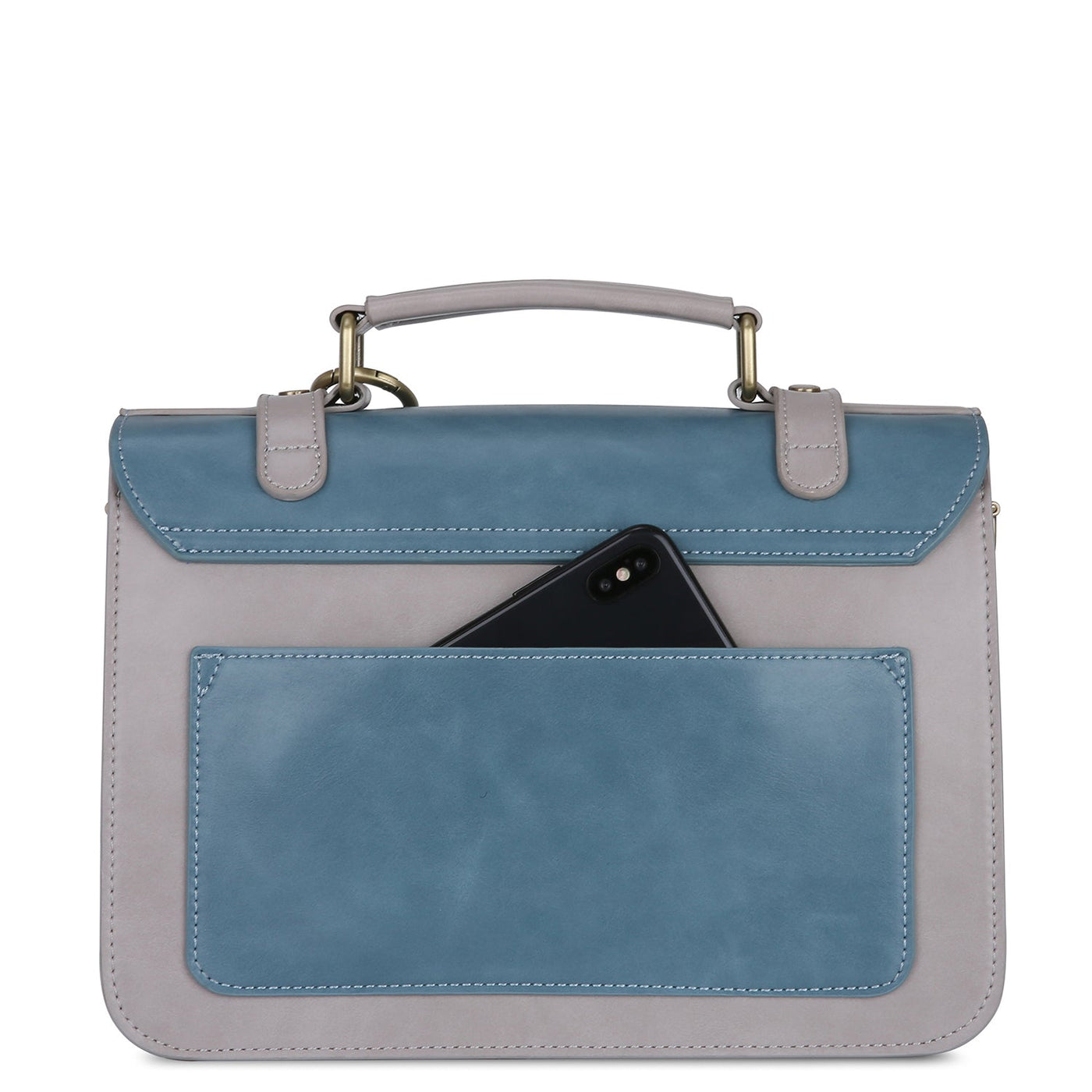 Satchel med Sløjfedetalje - Tidløs Elegance i Sort og Grå