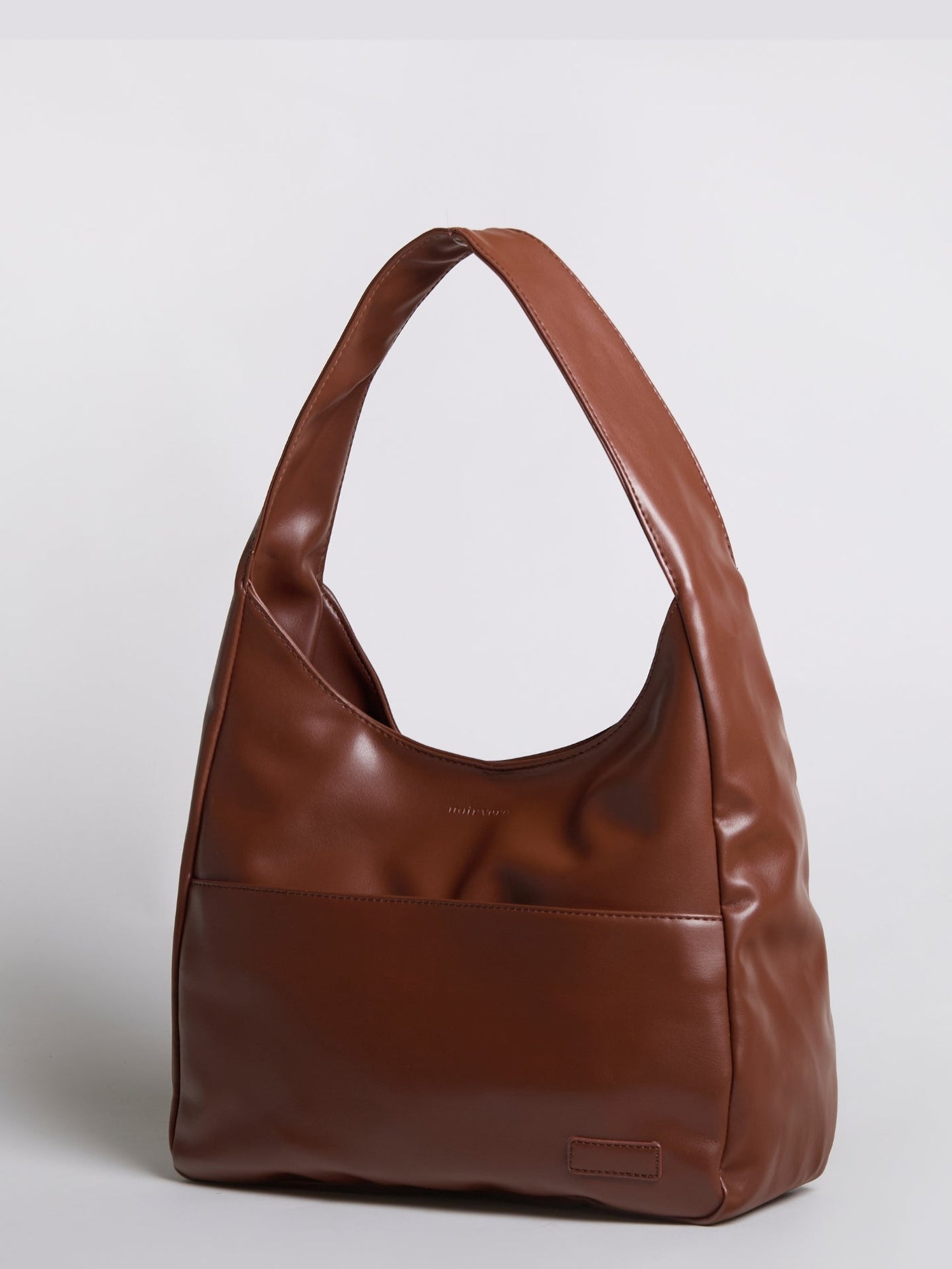 Minimalistisk Vegan Læder Hobo Skuldertaske