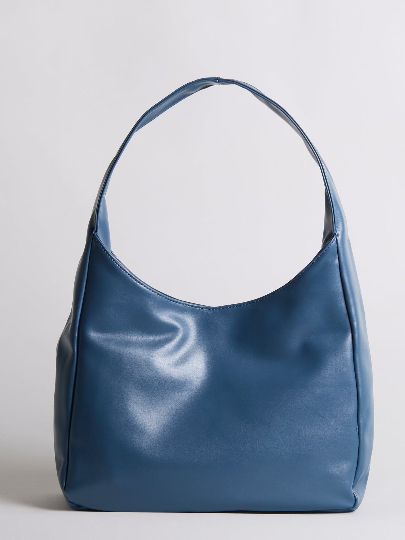 Minimalistisk Vegan Læder Hobo Skuldertaske