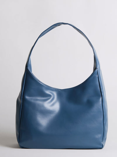 Minimalistisk Vegan Læder Hobo Skuldertaske