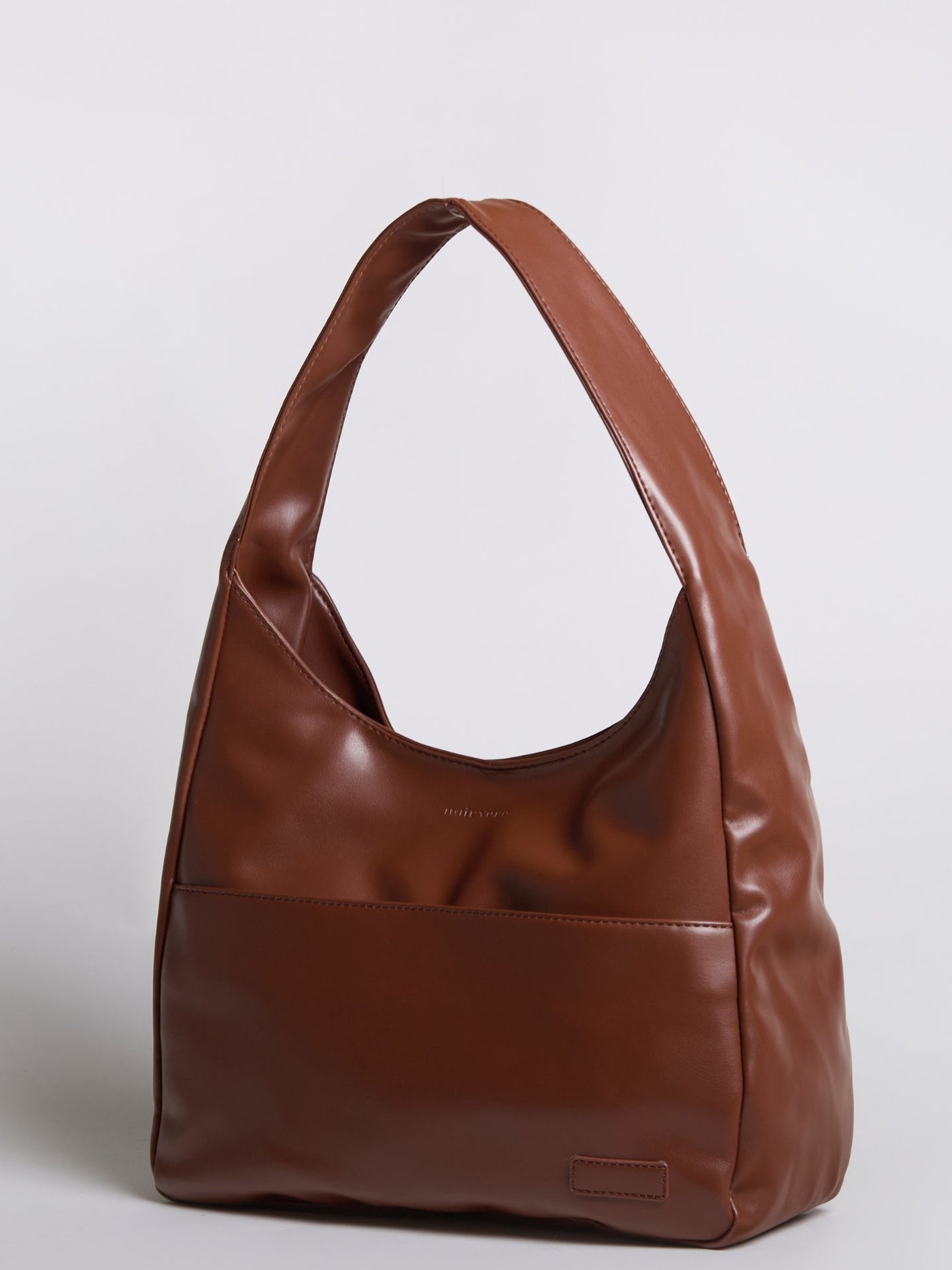 Minimalistisk Vegan Læder Hobo Skuldertaske
