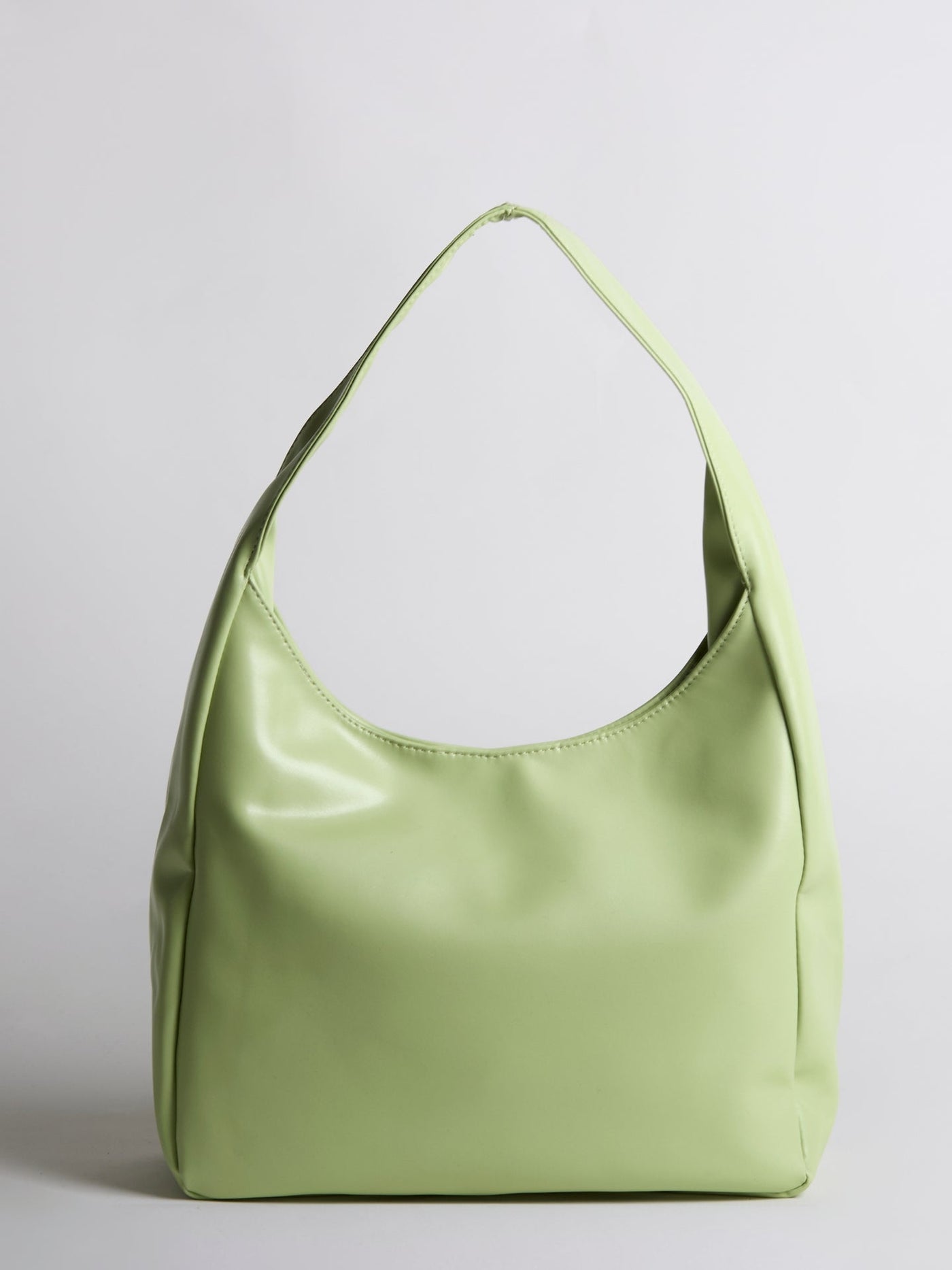 Minimalistisk Vegan Læder Hobo Skuldertaske