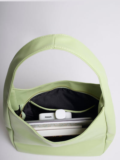 Minimalistisk Vegan Læder Hobo Skuldertaske