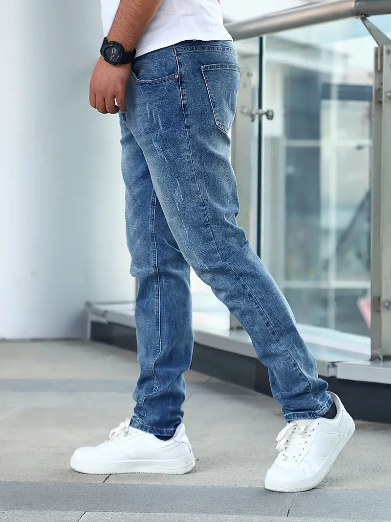 Richard | Herre Denim Jeans Elegant Slim Fit Comfort Bukser Mænd