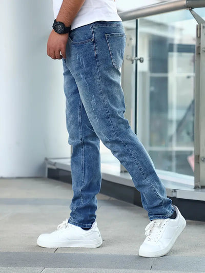 Richard | Herre Denim Jeans Elegant Slim Fit Comfort Bukser Mænd