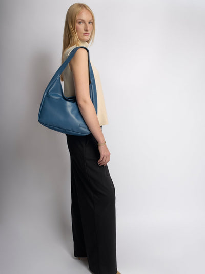 Minimalistisk Vegan Læder Hobo Skuldertaske