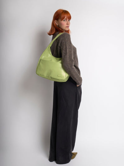 Minimalistisk Vegan Læder Hobo Skuldertaske