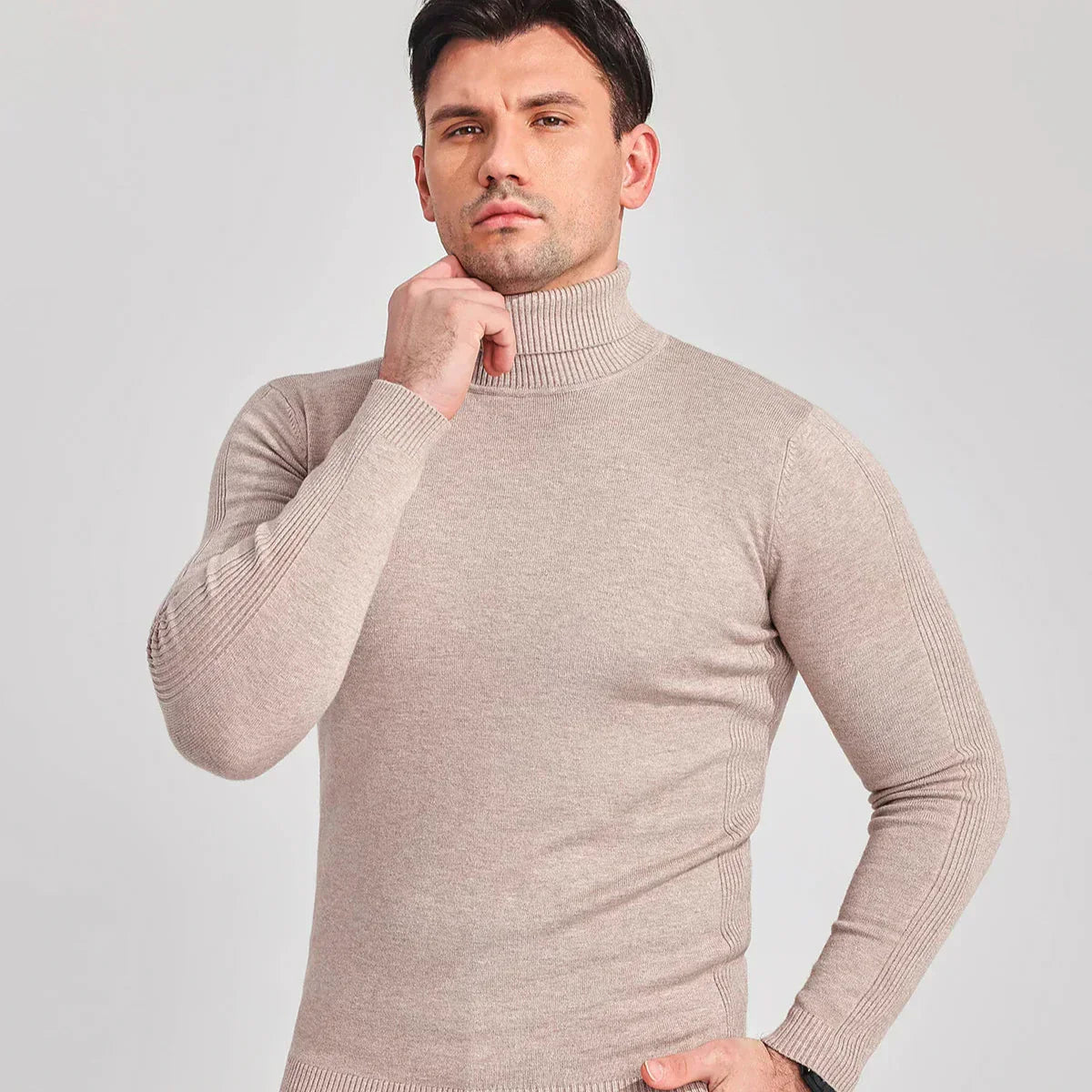 Blaine | Klassisk herre rullekrave trøje – elegant uld sweater