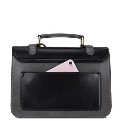 Satchel med Sløjfedetalje - Tidløs Elegance i Sort og Grå