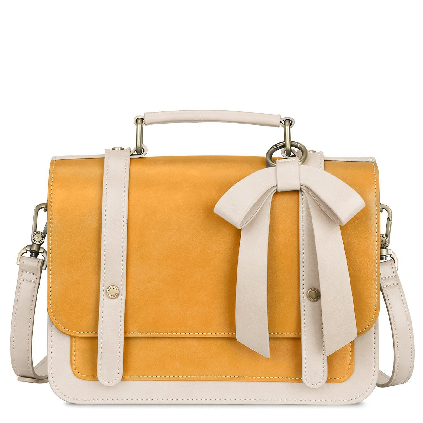 Satchel med Sløjfedetalje - Tidløs Elegance i Sort og Grå