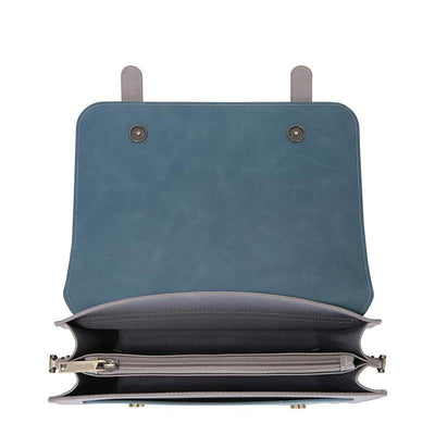 Satchel med Sløjfedetalje - Tidløs Elegance i Sort og Grå