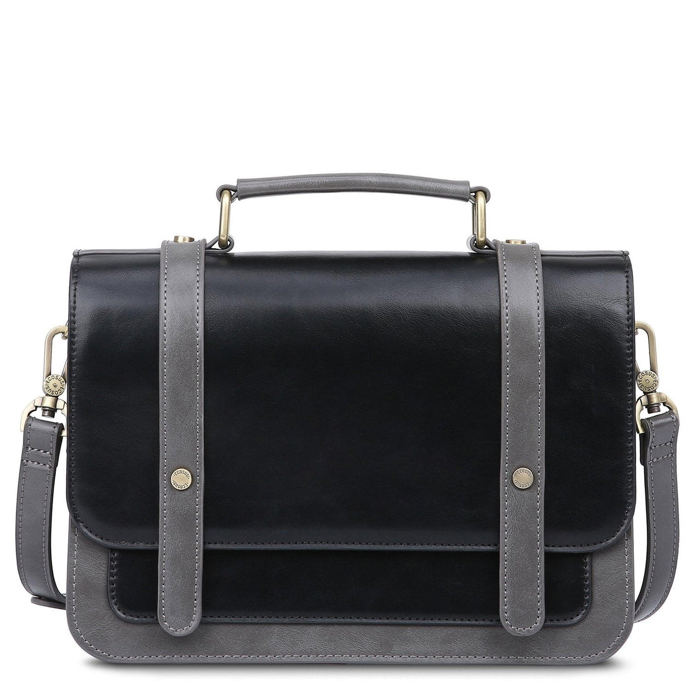 Satchel med Sløjfedetalje - Tidløs Elegance i Sort og Grå