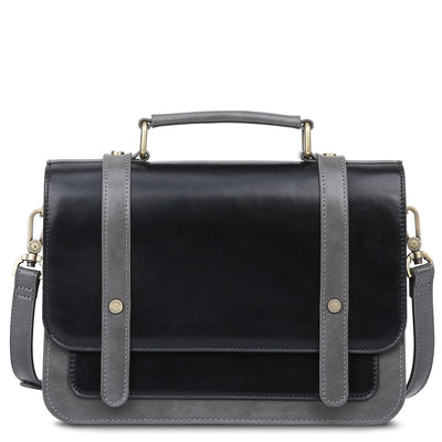 Satchel med Sløjfedetalje - Tidløs Elegance i Sort og Grå