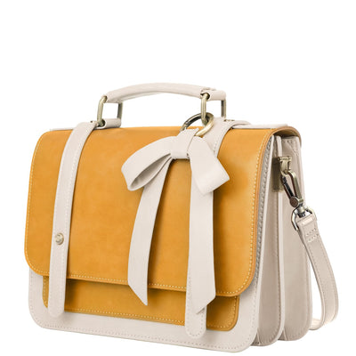Satchel med Sløjfedetalje - Tidløs Elegance i Sort og Grå