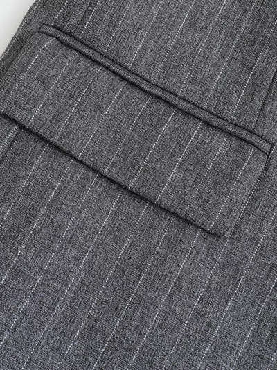 Jana | Klassisk oversized grå pinstripe blazer med to knapper Blazer Til Dame