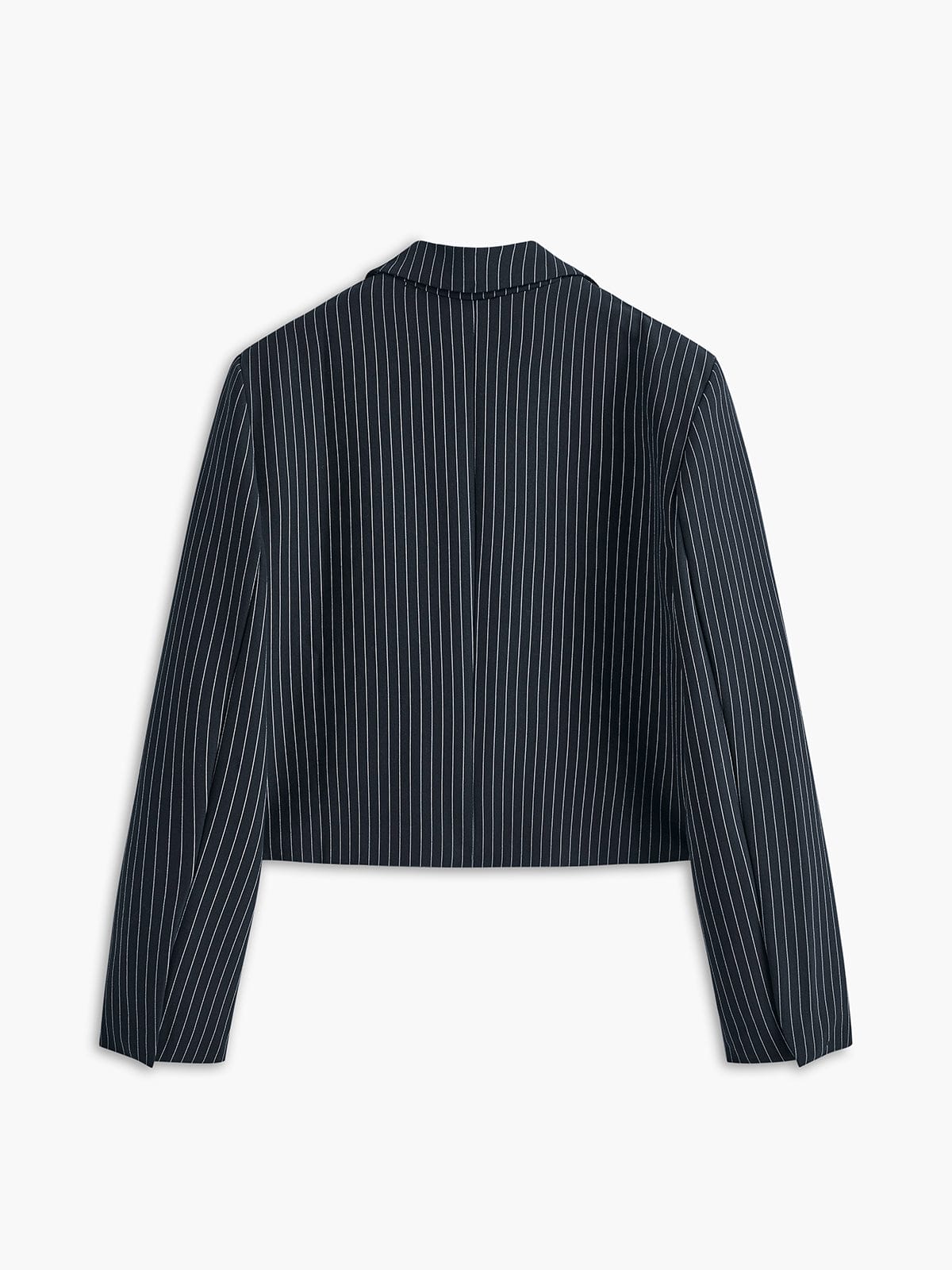 Katja | Elegant Kort Stribet Blazer Til Dame