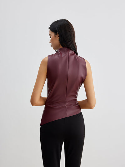 Marousha | Top Faux Leather Tank Top Dame