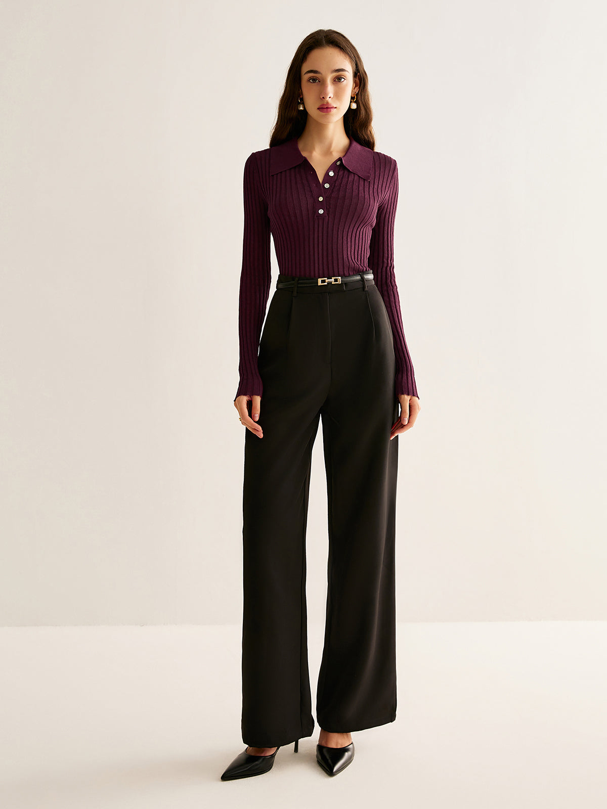 Felicio | Langærmet Polo Shirt Elegant Top Dame