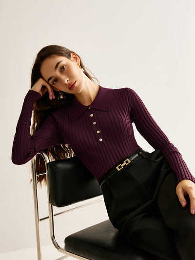 Felicio | Langærmet Polo Shirt Elegant Top Dame