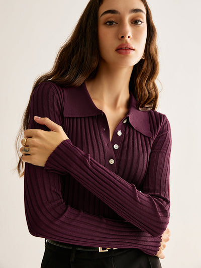 Felicio | Langærmet Polo Shirt Elegant Top Dame
