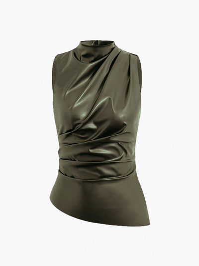 Marousha | Top Faux Leather Tank Top Dame