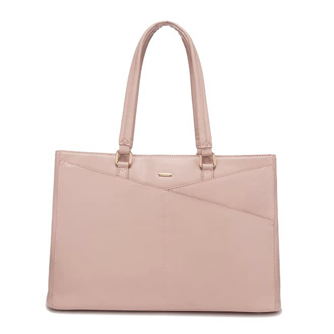 Elegant Borsa Tote i Lilla Læder til Laptop
