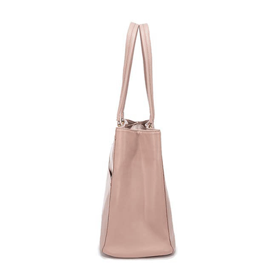 Elegant Borsa Tote i Lilla Læder til Laptop