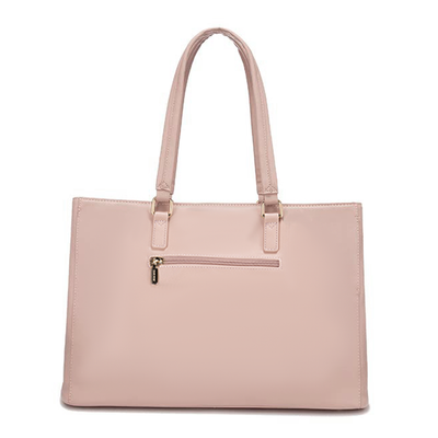 Elegant Borsa Tote i Lilla Læder til Laptop