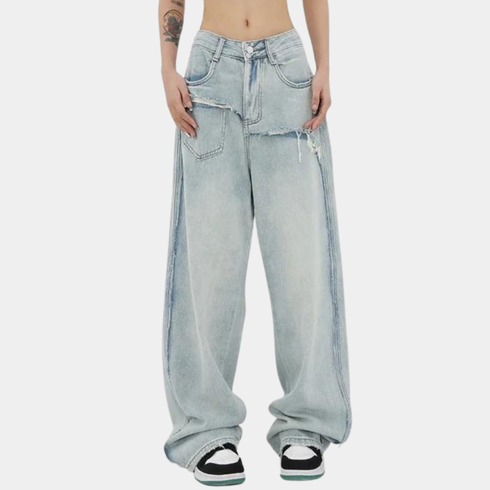 Evangeline™ Denim Jeans Baggy Bukser Dame