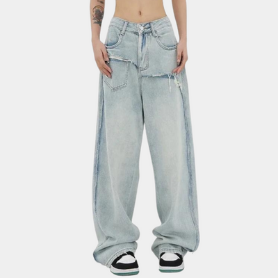 Evangeline™ Denim Jeans Baggy Bukser Dame