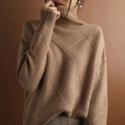 Marcelle | Elegant & Komfortabel Striktrøje med Rullekrave Sweater Dame