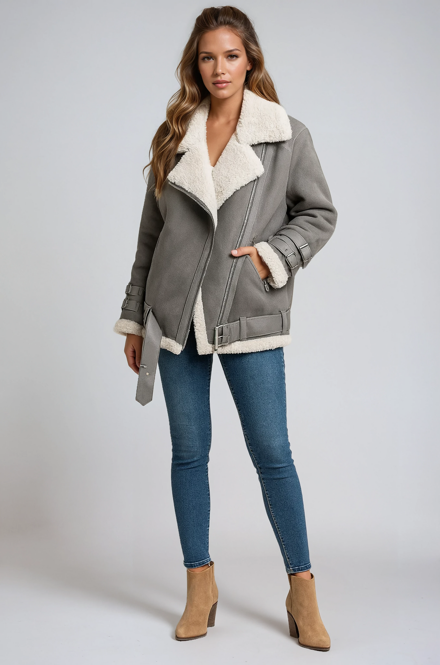 Mara - Vinterjakke Dame med Faux Fur Foring Jakke