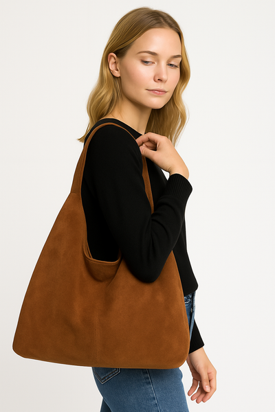 Alette | Stilfuld Ruskind Tote Taske